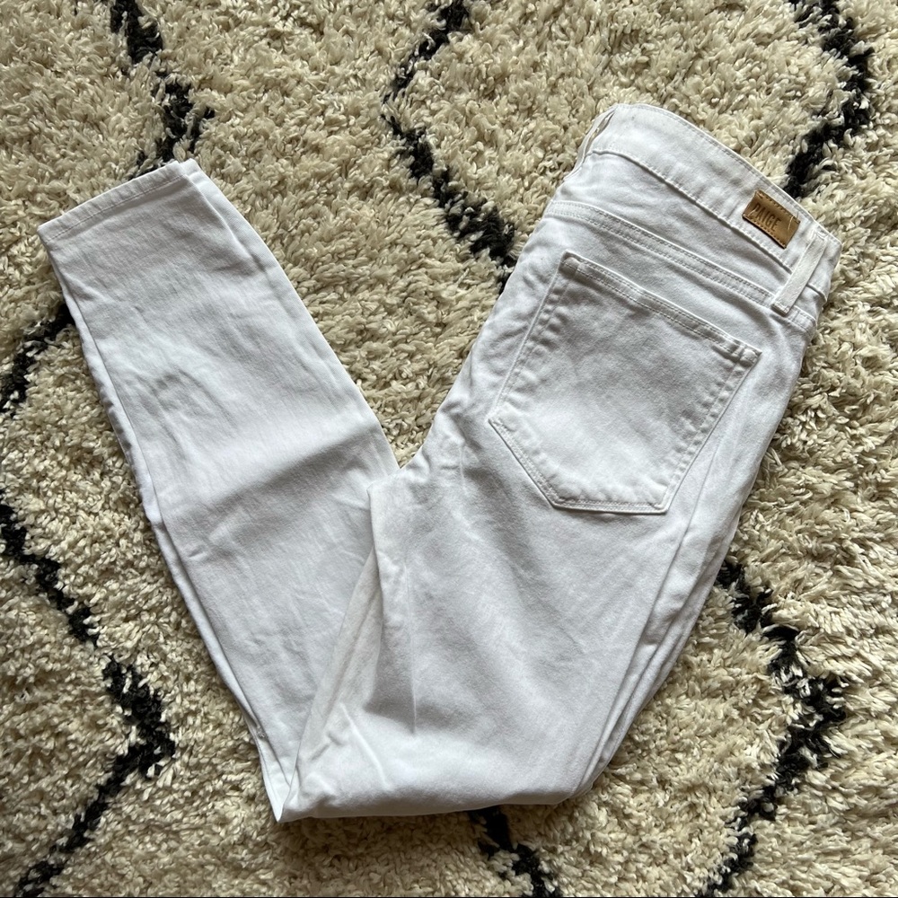 Paige Verdugo Ankle Skinny Jean, white size 30